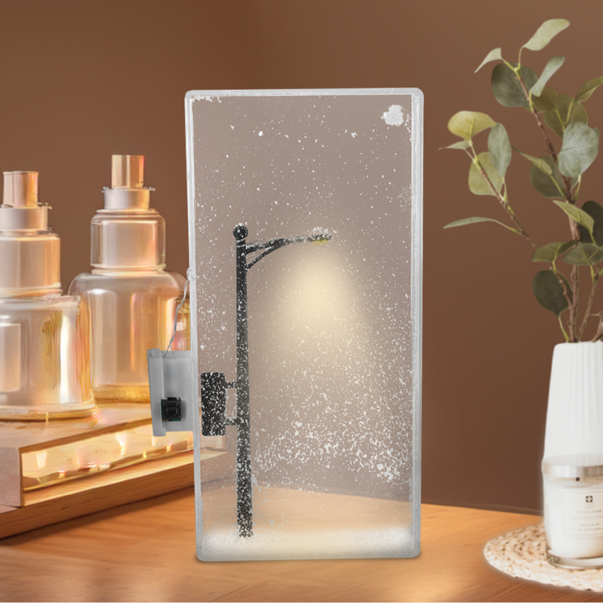 DIY Christmas Snow Night Light – Winter Street Lamp for Holiday Decor & Crafts