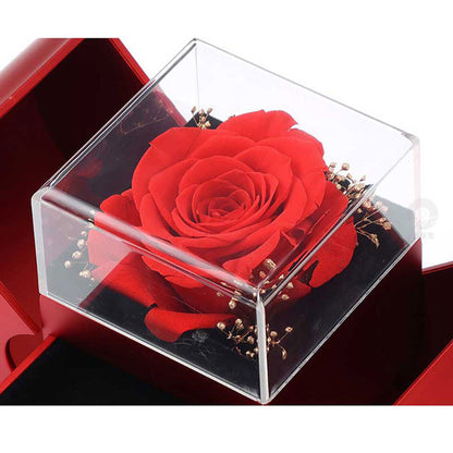 Eternal Rose Apple Jewelry Box – Christmas, Valentine's & Mother's Day Gift Necklace